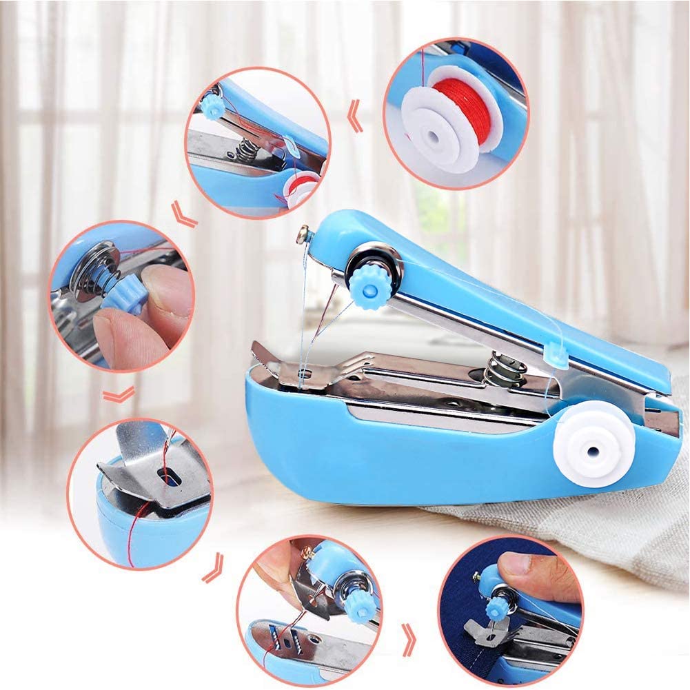 Hand Sewing Machine - Electric Hand Sewing Machine, Mini Handheld Sewing  Machine Electric Hand Sewing Machine for DIY, clothing, household and  travel use,,F120394 